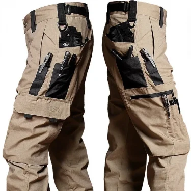 Wear Resistant Work Pant Man Multi-pocket Straight Cargo Trousers Outdoor Jogging Tactical Pants Spring Autumn Casual Trousers 2