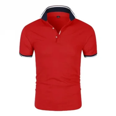 Summer Men Polo Men Shirt Short Sleeve Polo Shirt Contrast Color Polo New Clothing Streetwear Casual Fashion Men Collar Tops 5