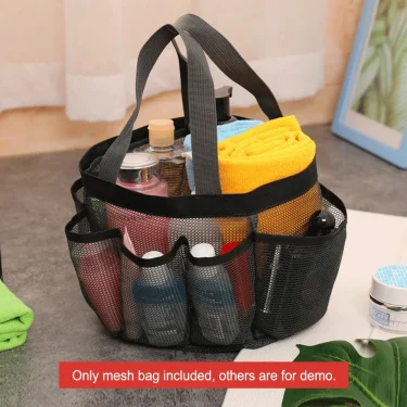 Mesh portable swimming multi-pocket beach bag 2