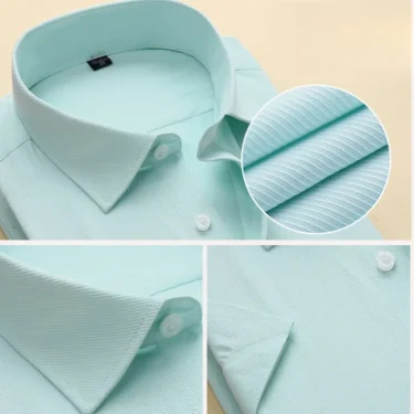 6XL7XL8XL men's short-sleeved shirt Spring/Summer thin Business casual high quality no-iron fashion cotton plus-size solid color 5