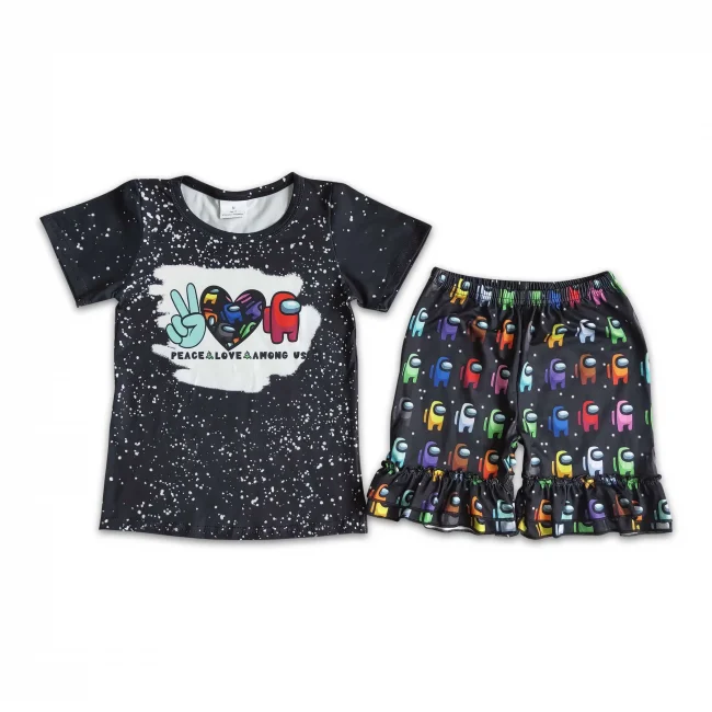 Baby Girls christmas sets Summer Girls Flower Short Sleeve Shorts Suit sales 4
