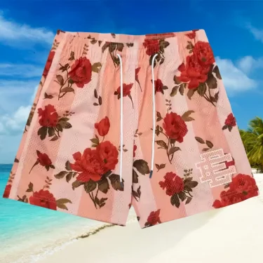 Summer Fitness Shorts Oil Painting Style Sports Beach Shorts Men's and Women's Summer Basketball Training Shorts Beach Shorts 3