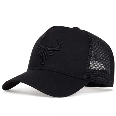 Unisex Animal Antlers Embroidery Baseball Net Caps Spring and Summer Outdoor Adjustable Casual Hats Sunscreen Hat 2