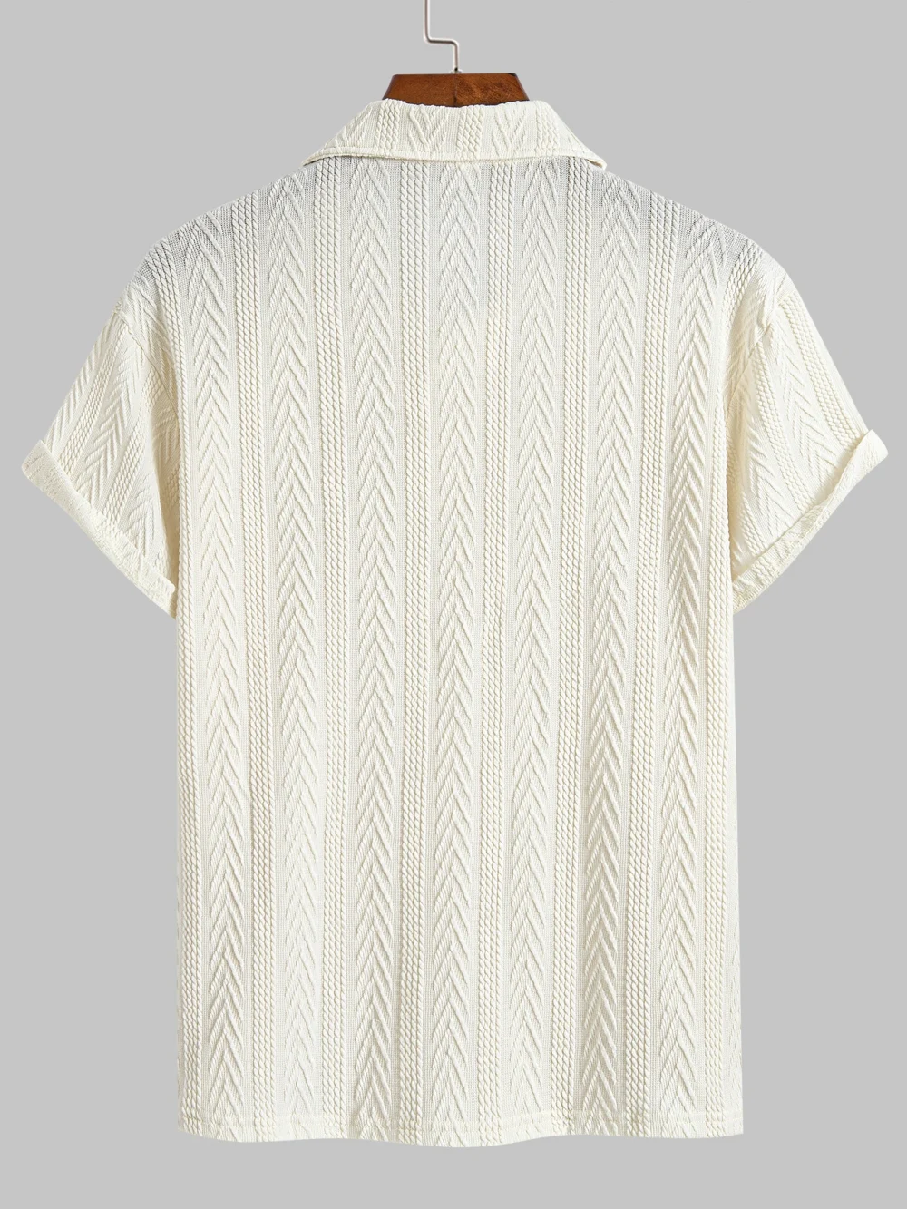 New Mens Polo Shirts Short Sleeve Polo Neck Summer Polo T Shirts Casual Ribbed Textured Golf Shirts Casual Fashion Basic Tee 2