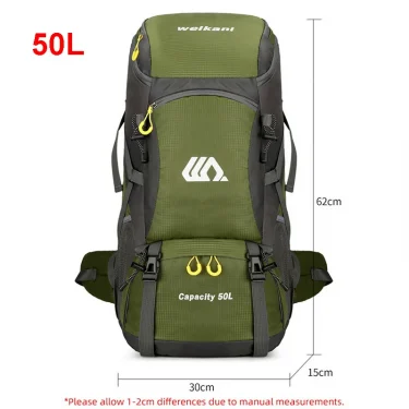 50L Travel Backpack Camping Men Large Hiking Bag Tourist Rucksack Waterproof Outdoor Sports Climbing Mountaineering Bag Luggage 6