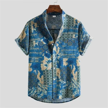 Floral Printed Summer Shirt For Men 3D Print Oversized T-shirts Short Sleeved Male Clothing Holiday Casual Blouse Streetwear 3