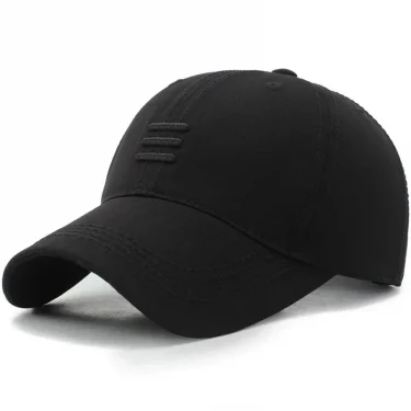 4 Colors New Fashion Soft Top Baseball Cap Outdoor Sport Casual Cotton Snapback Hats For Men and Women Three Bars Dad Hat Design 3