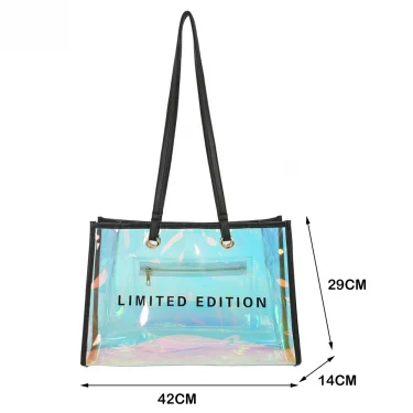 Women Fashion Travel bag Transparent Shoulder Bag Lady Small Luxury Handbag for Ladies Women Outdoor Shopping Traveling 6