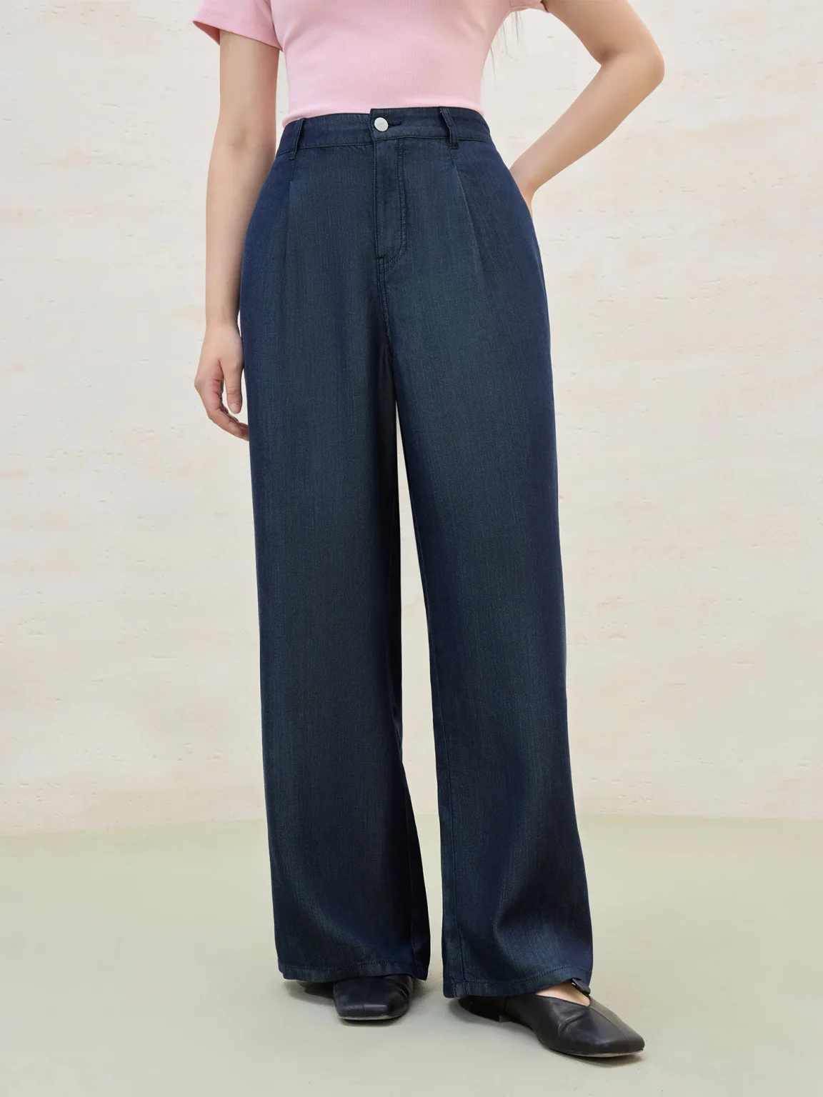 DUSHU Plus Size Cooling Lyocell Pants Summer 2025 Office Relaxed Straight-Leg Pants Versatile Staple Women Casual Trousers 1