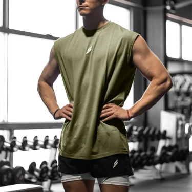 Summer Fitness Sports Tank Top Men's Breathable Loose Mesh Training Sleeveless T-shirt Quick Drying vest male Fitness Clothing 3