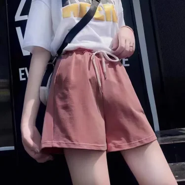Womens Sports Pocket Solid Drawstring Board Trunk Beach Short Pants Shorts Summer Thin Trousers Zippered Pocket Loose Sweatpant 4