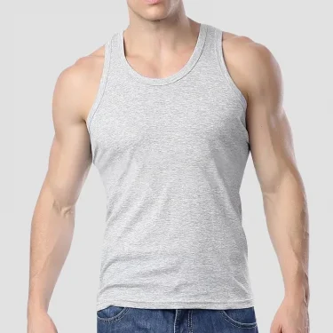 2025 New Men's Summer Lightweight Cotton Tight Vest Sports Casual Family Pajamas Outdoor Tight Top Breathable Quick Drying Vest 4