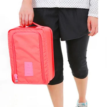 Portable Waterproof Shoes Organizer Storage Bag Pouch Pocket Packing Cubes Handle Nylon Zipper Bag for Travel Accessories 2