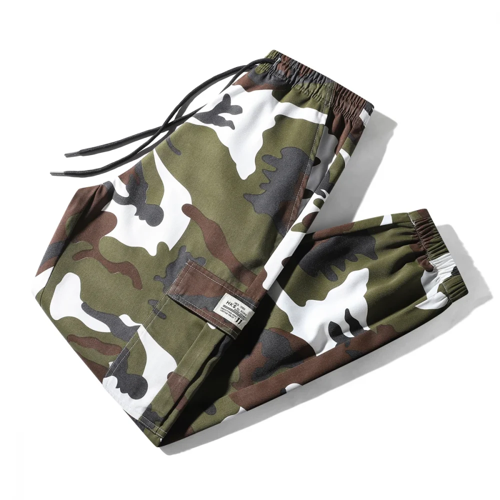 2025 New Camouflage Sports Pants Summer Thin Wide Men's Fitness Pants Loose Dry Elastic Sports Pants Running Training Pants 1