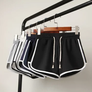 Summer Fashion Casual Bottoms Shorts Women Candy Color Breathable Plus Size Shorts Casual Lady Elastic Waist Sports Short Pants 2