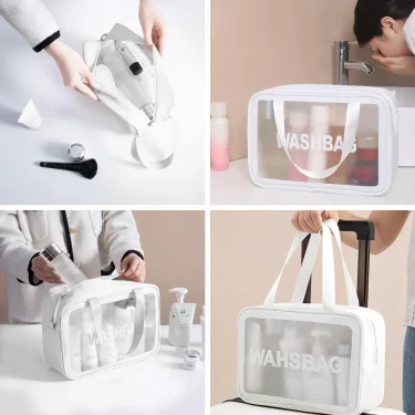 Cosmetic bag female portable 2025 new senior travel large capacity handheld waterproof cosmetic storage bag box wash bag 4