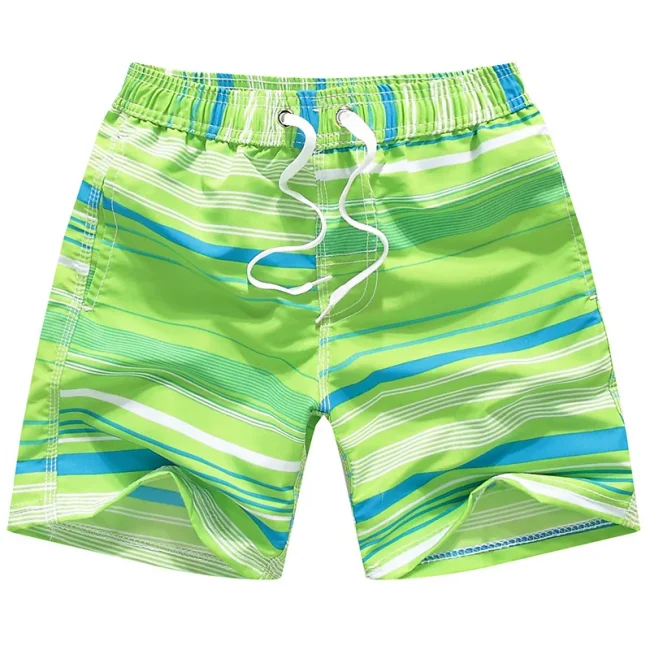 Boys Striped Print Beach Shorts Children's Water-Repellent Casual Pants For 2021 New Fashion Pants 5