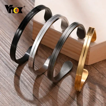 Vnox Retro Vintage Rustic Mens Cuff Bracelet, Waterproof Stainless Steel Metal Rock Punk Viking Bangle Jewelry,Father's Day Gift 2