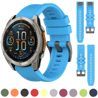 Quick Fit 26 22 20mm Silicone Strap for Garmin Fenix 8 E 7 7X 6S 6X 5 5X Pro Enduro 3 2 Epix Pro 5S Bracelet for Tactix 8 Strap 1