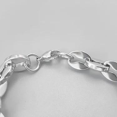 ELANDIS High quality Stainless Steel Thick Chain Bracelet for Men and Women Fashion Punk Gold Plated Bean Chain Bracelets Jewelr 4