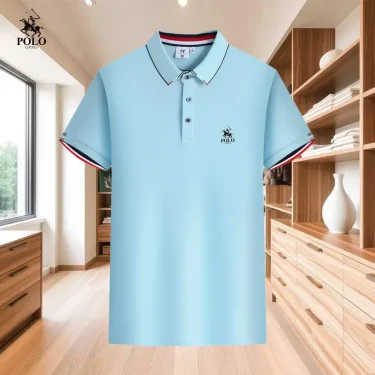 2025 Summer New Casual Fashion Polo Shirt Short Sleeve Men's Short Sleeve Button Collar Top T-shirt Short Sleeve Collar Fashion 6