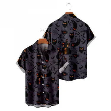 Casual Shirts for Men Yellow and White Stripe Print Shirts Short Sleeve Summer Beach Vacation Tops Breathable 2