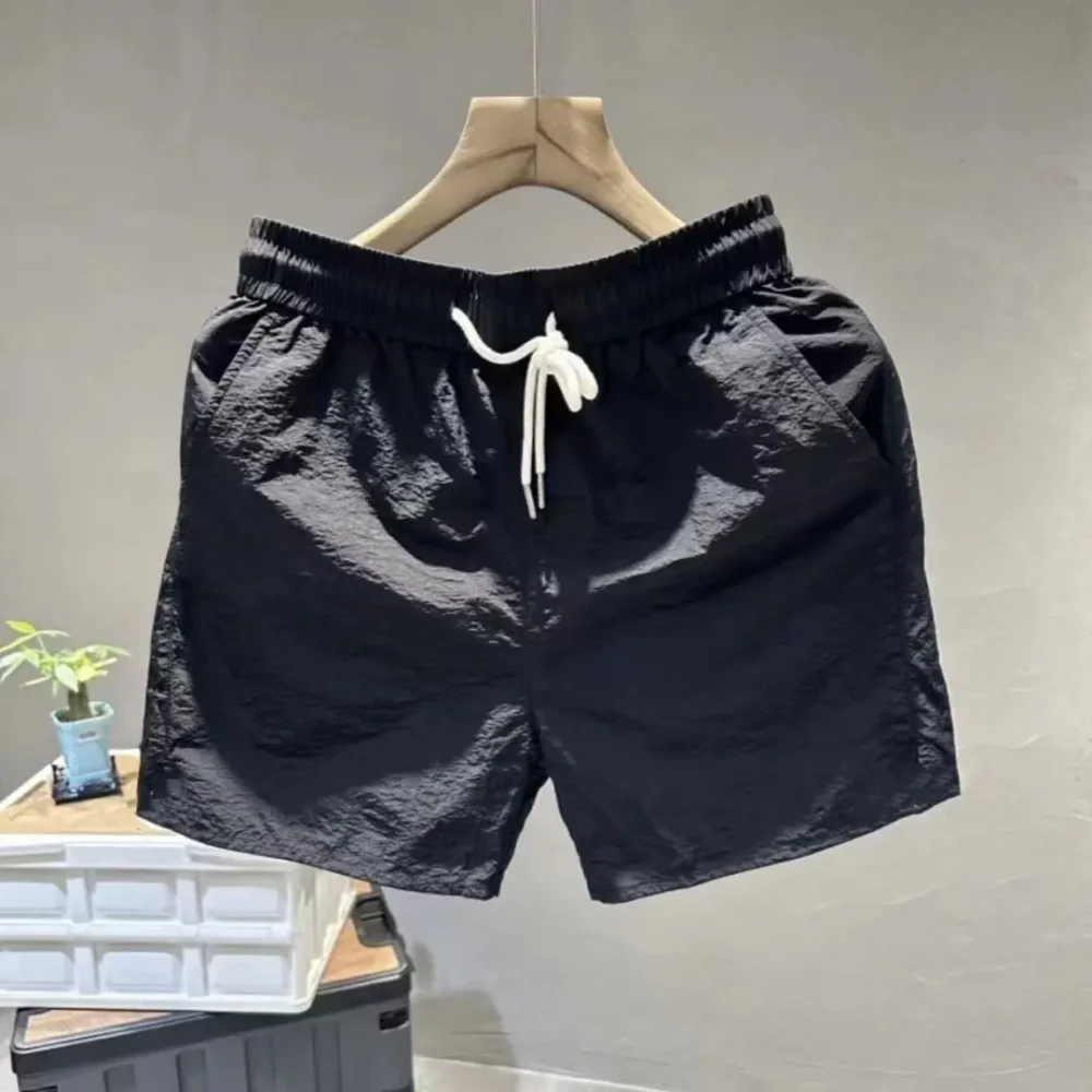 Fashion brand summer three-quarter pants shorts for boys quick-drying breathable casual loose thin style solid trendy brand 1