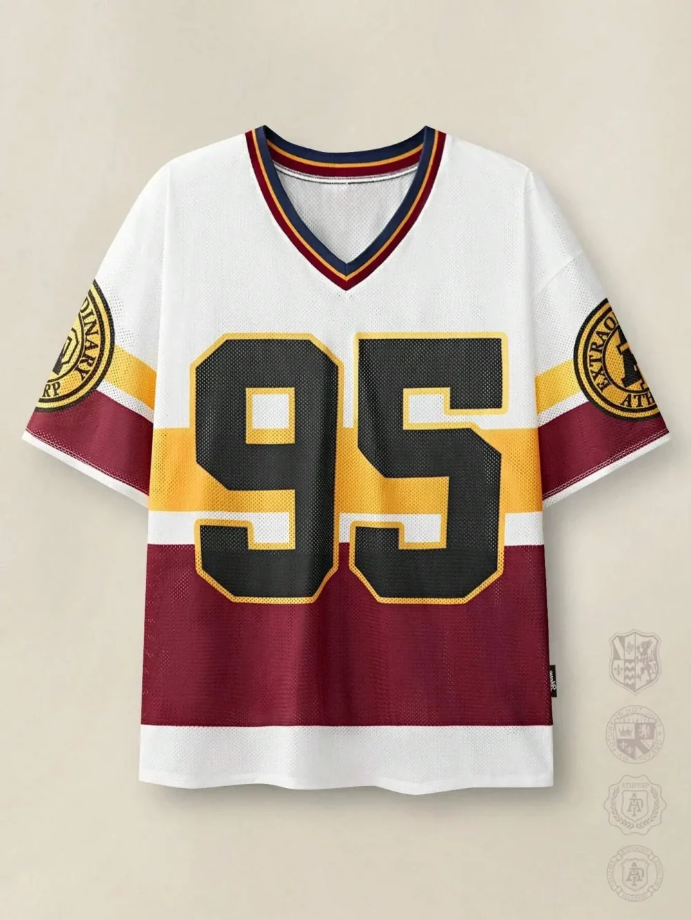 2025 Summer new men's Summer Print 95 V-neck Rugby T-shirt for men and women can be casual fashion outdoor street sports short-s 3