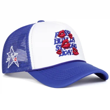 Unisex Letter Lips Embroidery Side Pentagram Baseball Net Caps Spring and Summer Outdoor Adjustable Casual Hats Sunscreen Hat 4