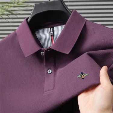 100% pure cotton luxury mens short sleeve summer new business casual polo shirt designer brand embroidered top fashionableTshirt 4