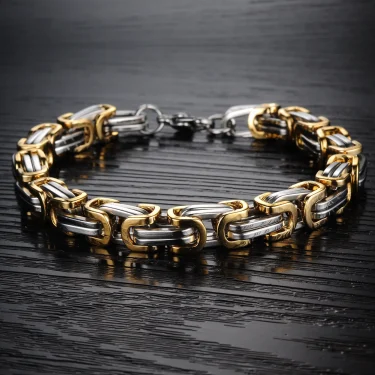 HNSP 8MM Stainless Steel Bracelet Homme Hand Chain For Men Bracelet Motorcycle Bikes Rock Male Jewelry 3