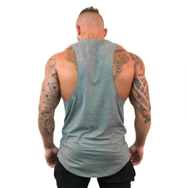 Mens Fitness Clothing Brand Workout Casual Gym Bodybuilding Tank Top Fashion Vest Breathable Singlets Sports Sleeveless Shirt 6