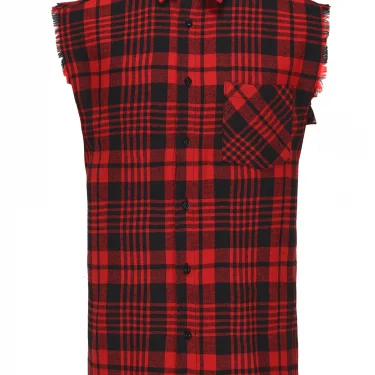 Men's Summer Plaid Sleeveless TShirt Casual Streetwear with Flannel Collar Stylish Beach Vacation Attire Plus Size Shirt 3