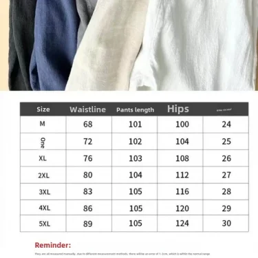 Fashion Solid Color Linen Pants Men Loose Cotton Hemp Men Casual Pants Men Summer Straight Pants Men Clothing 6