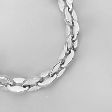 ELANDIS High quality Stainless Steel Thick Chain Bracelet for Men and Women Fashion Punk Gold Plated Bean Chain Bracelets Jewelr 3