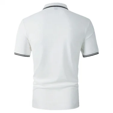 Men Clothes 100% Polyester Breathable Business Casual Polo Shirt Tops Men Short Sleeve Summer Fashion Slim Fit Polo Shirt 5