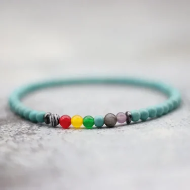 New Chakra Bracelet For Men 4mm Braclet Natural Lava Onyx Beaded Braslet Yoga élastique Braclet Pulseira Masculina Gift For Him 4