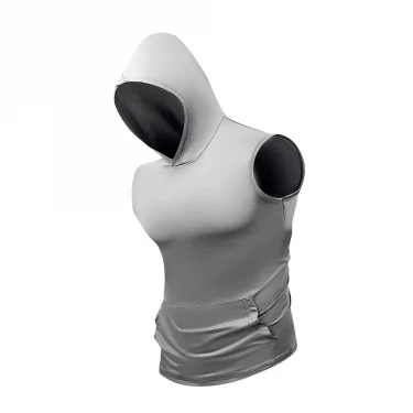 Men's Sports Tank Tops Summer Casual Sleeveless T-Shirt Solid Color Hooded Vest Outdoor Training Breathable Hip Hop Streetwear 6