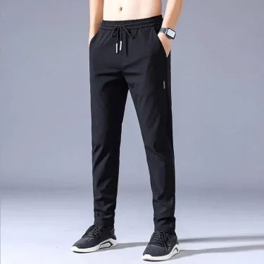 New 2025 Summer Elastic Men Running Sport Pants Jogging Sweatpants Casual Outdoor Training Gym Fitness Trousers M-4XL 5XL 1
