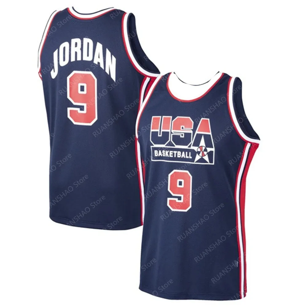USA Basketball Jersey Tshirt Summer Men's Basketball Sleeveless Sports Vest T-Shirt Boys Basketball Training Wear Team T-Shirts 6