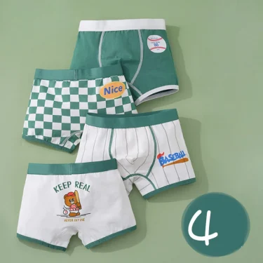 Cotton Kids Underwear 2023 Korean Cartoon Car Boxers for Boys Teenage Plaid Panties Shorts Boy Cute Underpants 2 4 8 12 14 Years 1