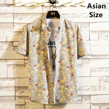 Summer Men Shirt Hawaii Short Sleeve 2025 Casual Flower Pattern Shirts Social Elegant Fashion Beach Harajuku Luxury Style Tops 4
