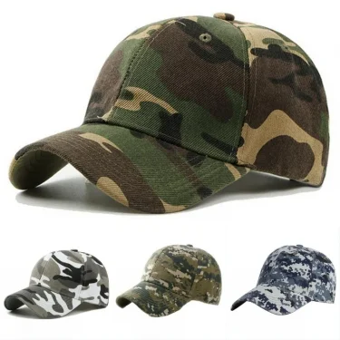 Men Women Summer Cotton Camouflage Printed Baseball Caps Sunhat Outdoor Unisex Sports Adjustable Snapback Anti-UV Hat Visors 1
