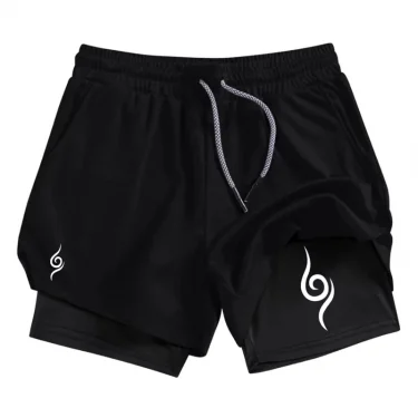 2 in 1 Workout Running Shorts for Men Gym Performance Shorts with Phone Pocket Towel Loop Athletic Quick Dry Shorts RL0333 2