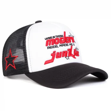 Unisex Modern Junkie Letter Embroidery Baseball Net Caps Spring and Summer Outdoor Adjustable Casual Hats Sunscreen Hat 3