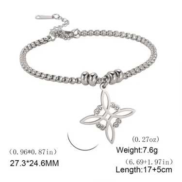 Vintage Stainless Steel bracelet for Men Women Witch Knot Witchcraft Pendant Man Bracelet Jewelry bracelets homme Birthday Gifts 6