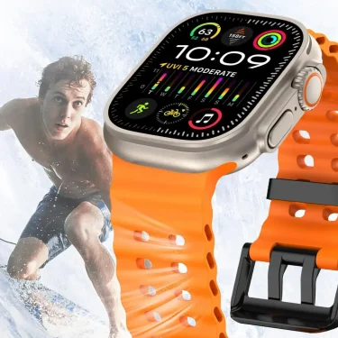 Ocean Silicone Strap for Apple Watch Ultra 2 1 49mm Men's Women's Breathable Bracelet series 10 46mm 42mm 9 8 7 6 5 SE 45mm 44mm 5