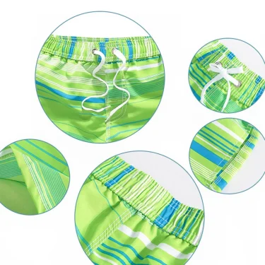 Boys Striped Print Beach Shorts Children's Water-Repellent Casual Pants For 2021 New Fashion Pants 3