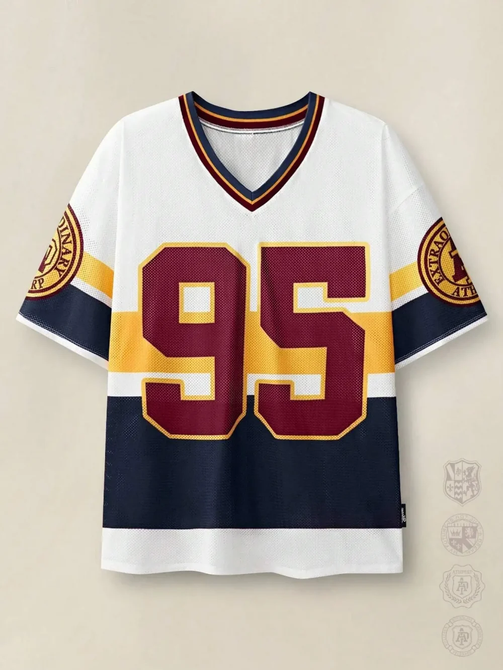 2025 Summer new men's Summer Print 95 V-neck Rugby T-shirt for men and women can be casual fashion outdoor street sports short-s 5