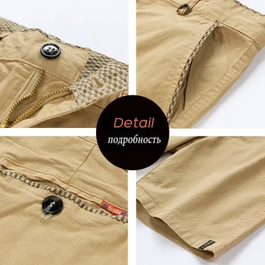 New Summer Men Cotton Cargo Shorts Men Fashion Breeche Bermuda Beach Jogger Shorts Men Tactical Casual Shorts Male Dropshipping 6